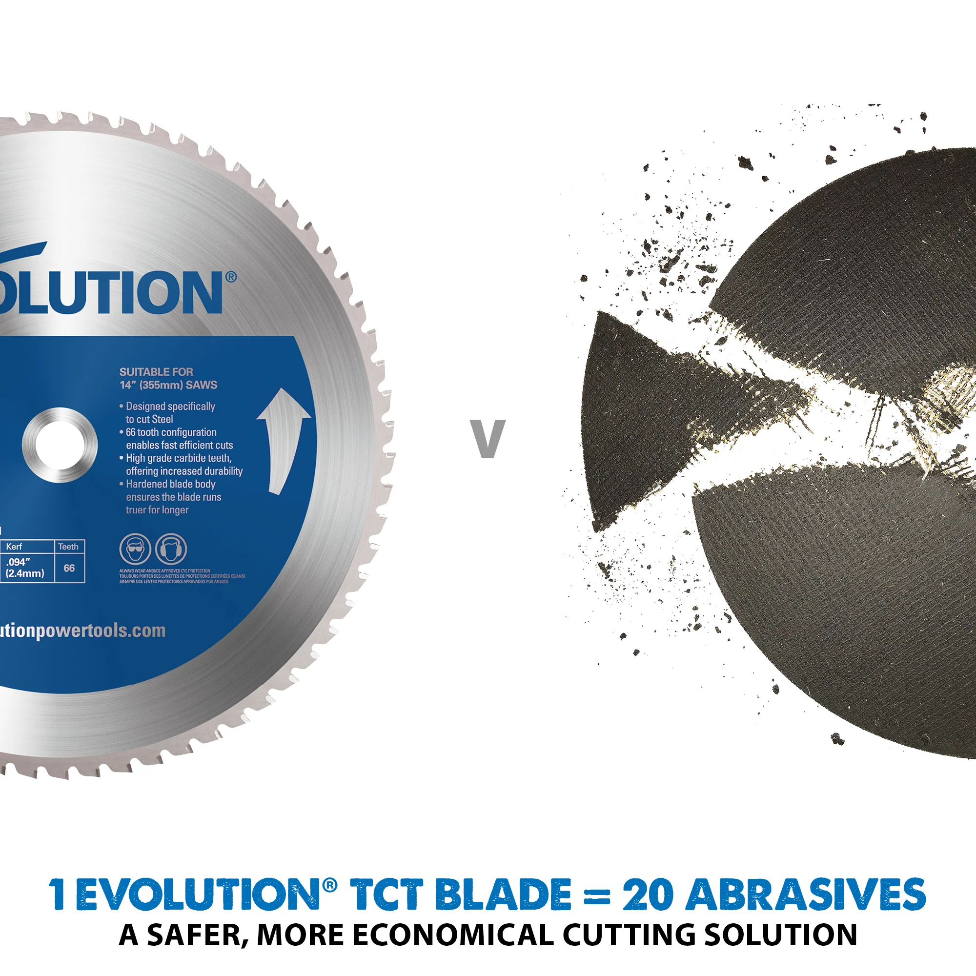 Evolution 15BLADEST | 15 in. | 70T | 1 in. Arbor | Mild Steel and Ferrous Metal TCT Blade - Image 5