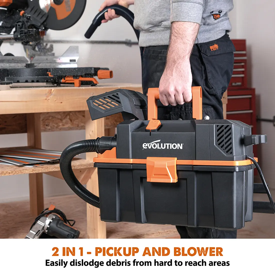 Evolution R15VAC 4-Gallon Wet & Dry Shop Vac With Accessories - Image 5