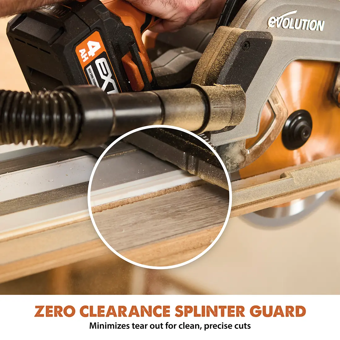 Evolution Cordless R185CCSX-Li 7-1/4 Track Compatible Circular Saw Bundle - Image 15