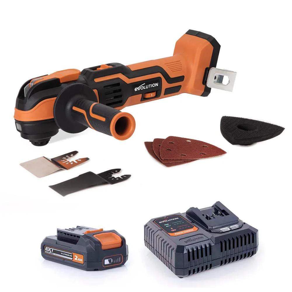 Evolution Cordless R18MLT-Li Oscillating Multi-Tool 20V Li-Ion EXT With Accessory Kit - Image 18