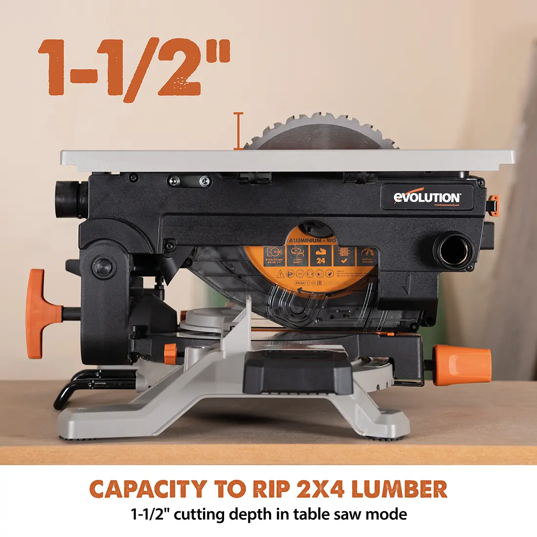 Evolution R8MTS 8-1/4” Convertible Miter Table Saw - Image 6