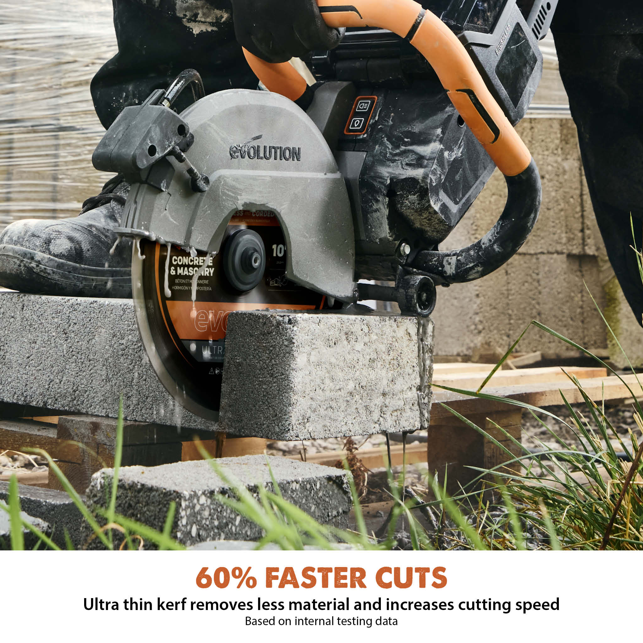 Evolution EVOMAX 10 In. Cordless Specific, Premium Diamond Ultra Thin kerf Blade - Image 6