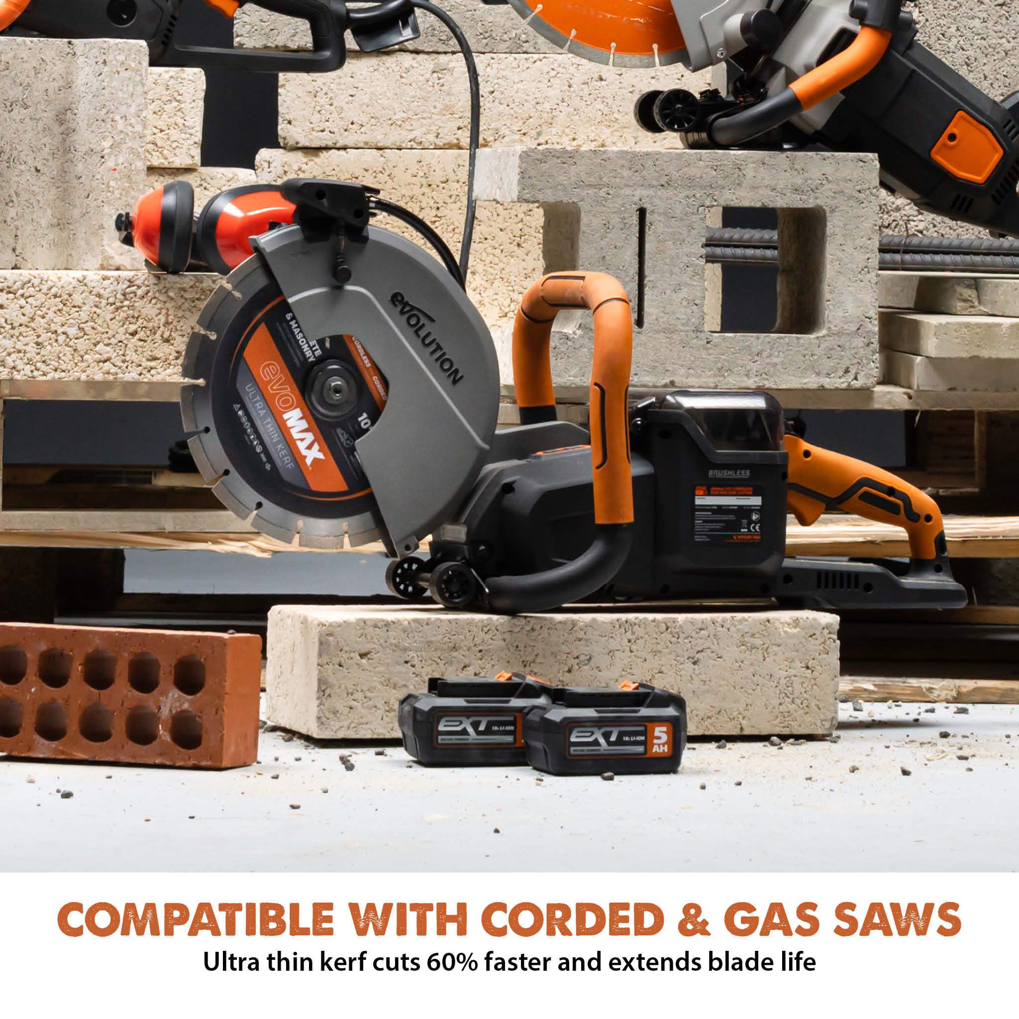Evolution EVOMAX 10 In. Cordless Specific, Premium Diamond Ultra Thin kerf Blade - Image 7