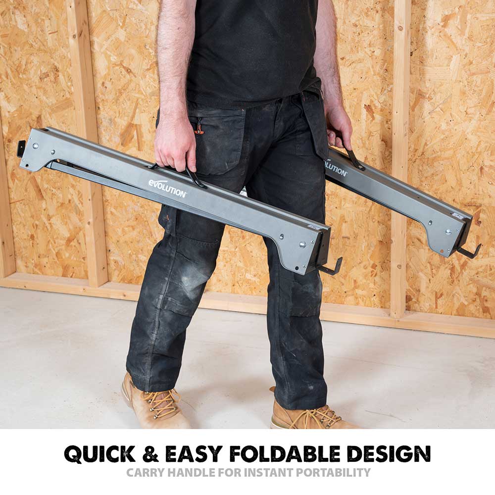 Evolution Folding Metal Saw Horse / Trestle Work Stand Twin-Pack - Image 4