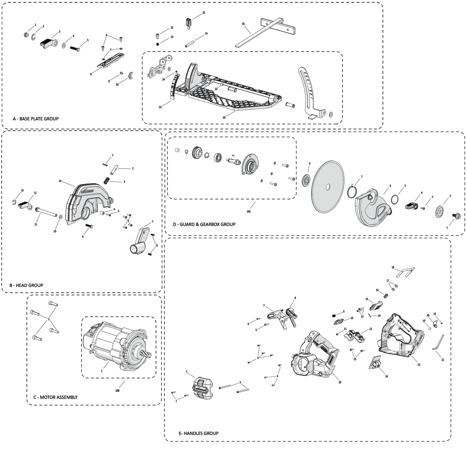 Evolution R185CCS-Li Circular Saw Spare Parts - Image 2