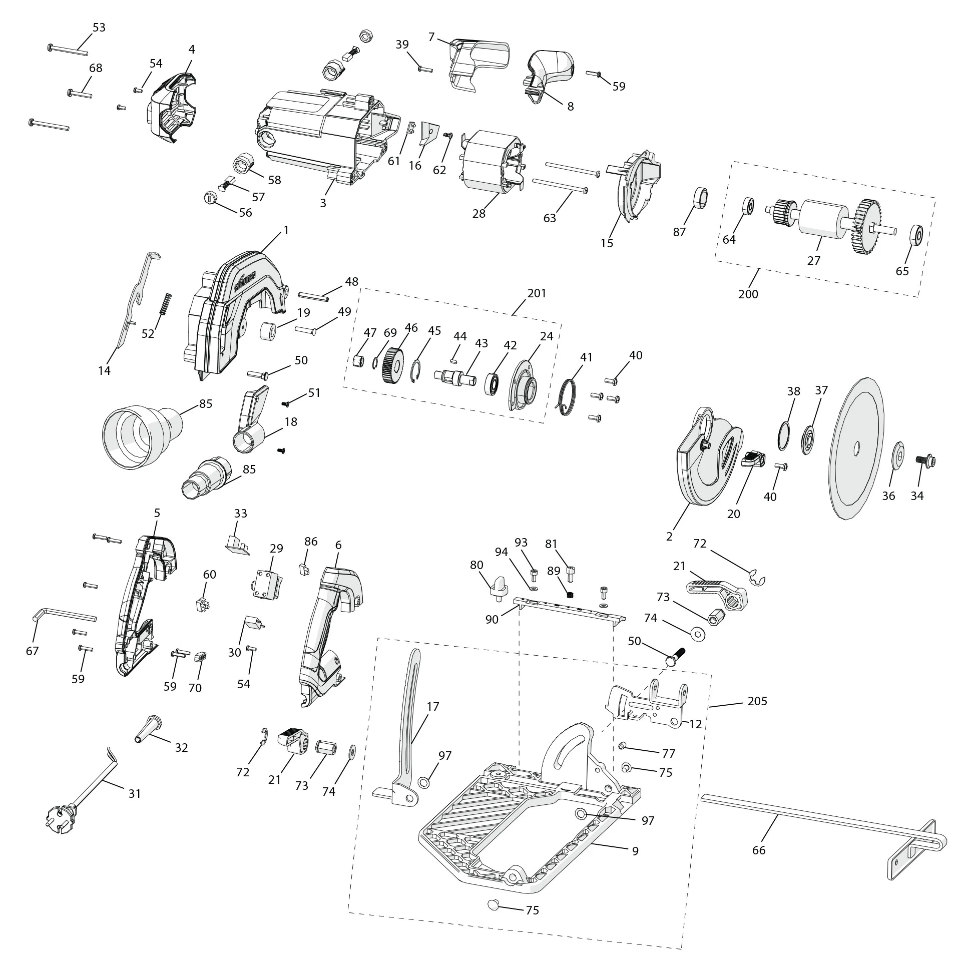 Evolution R185CCS Circular Saw Spare Parts - Image 2
