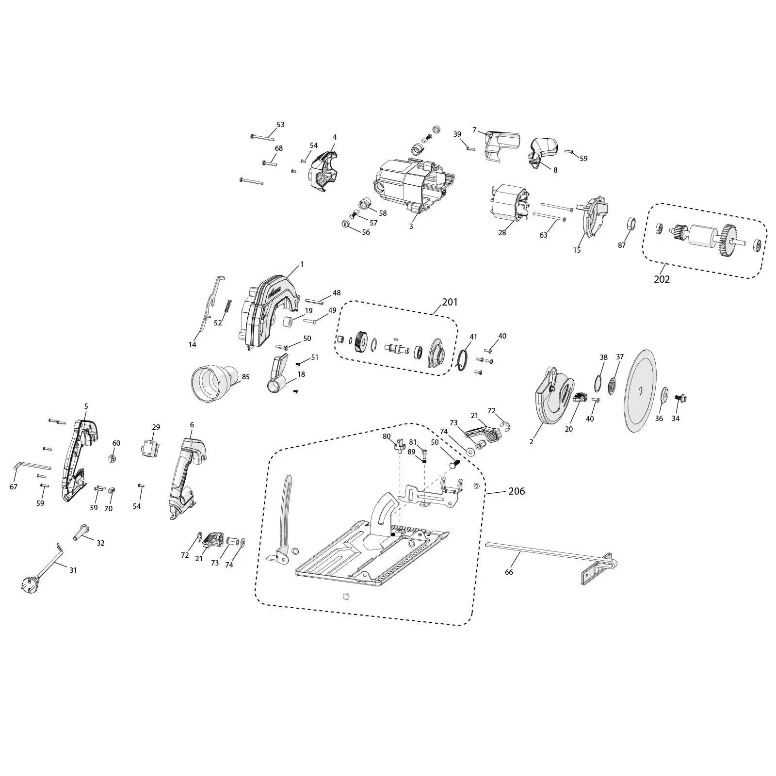 Evolution R185CCL Circular Saw Spare Parts - Image 2