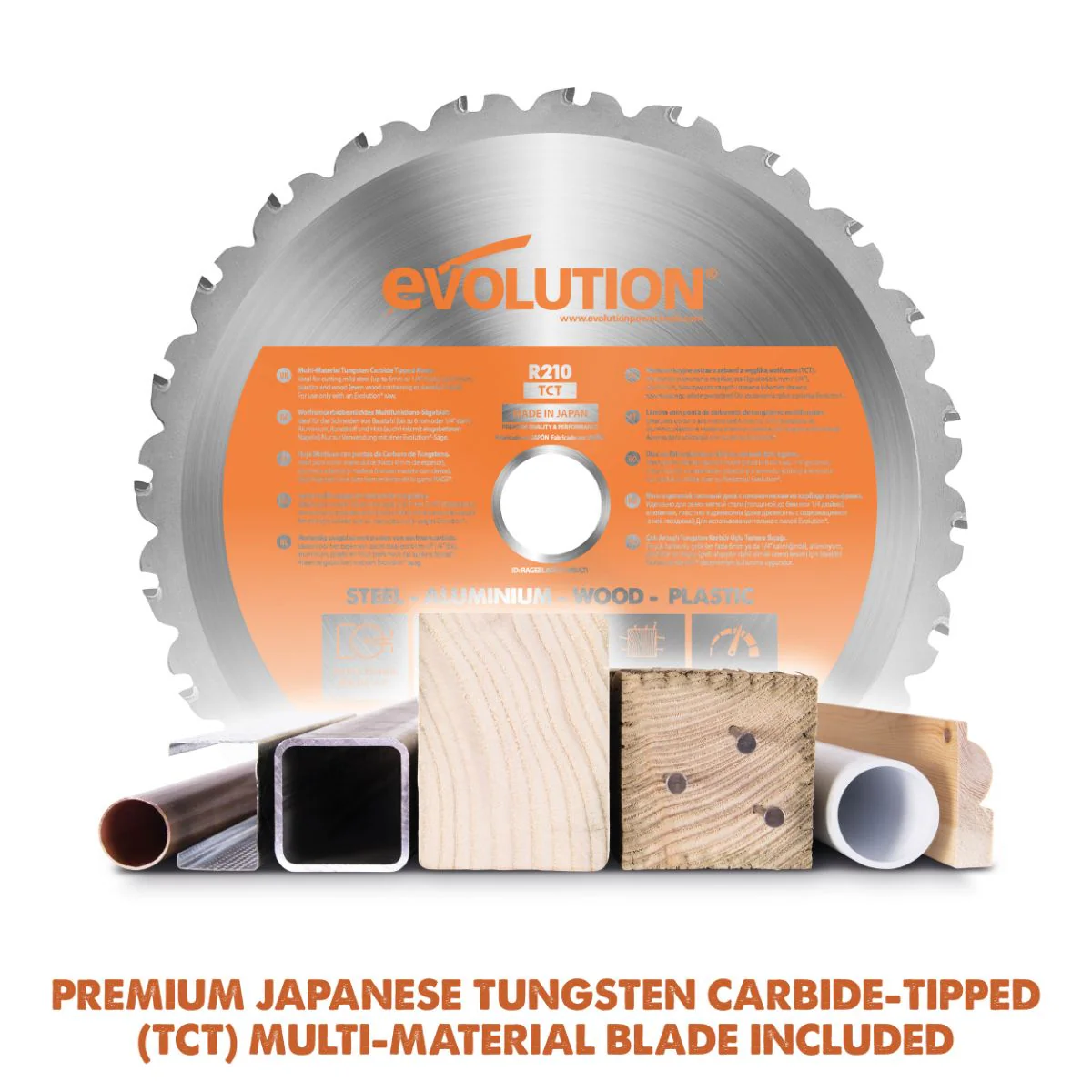 Evolution R210CMS: Compound Miter Saw With 8-1/4 in. Multi-Material Cutting Blade - Image 6