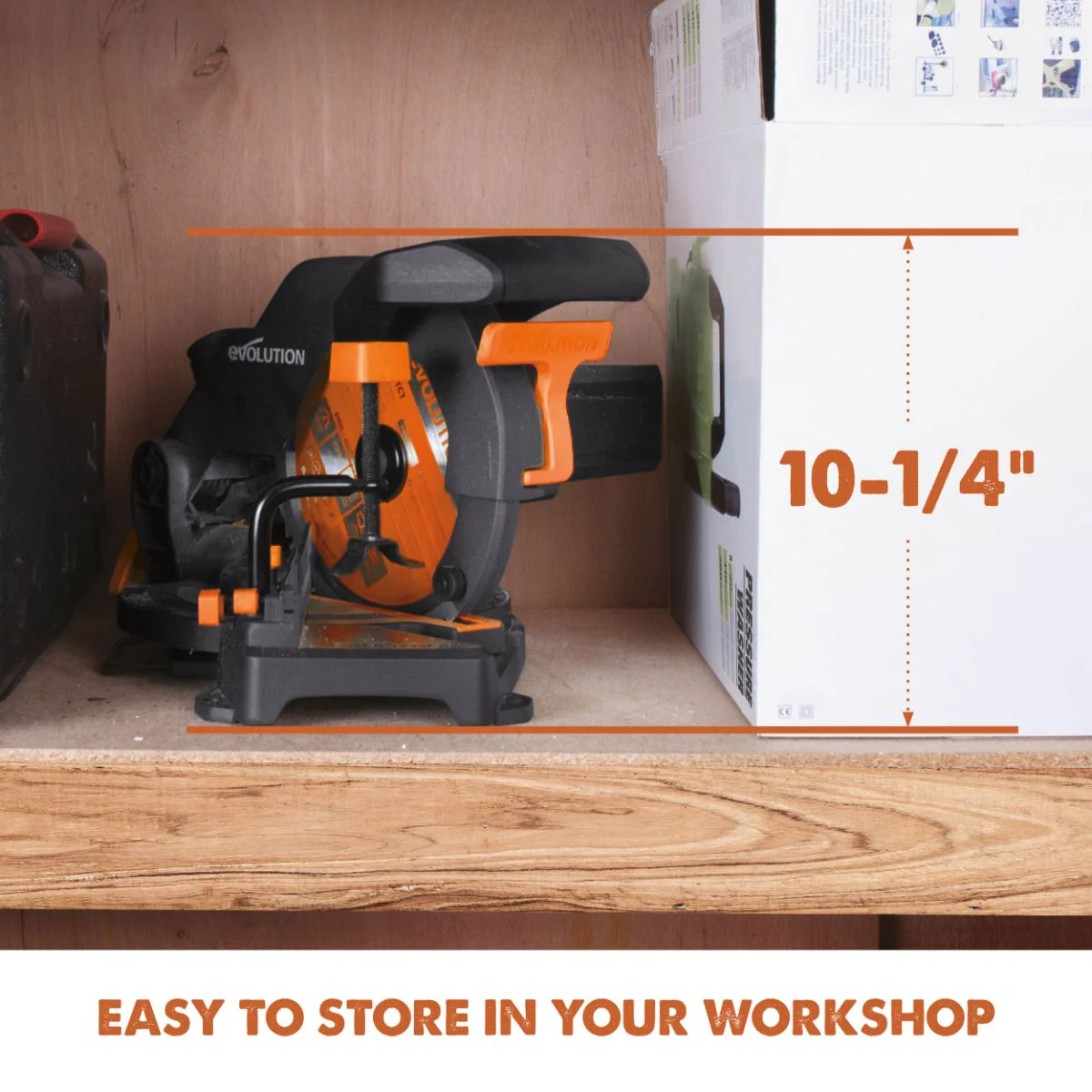 Evolution R210CMS: Compound Miter Saw With 8-1/4 in. Multi-Material Cutting Blade - Image 7