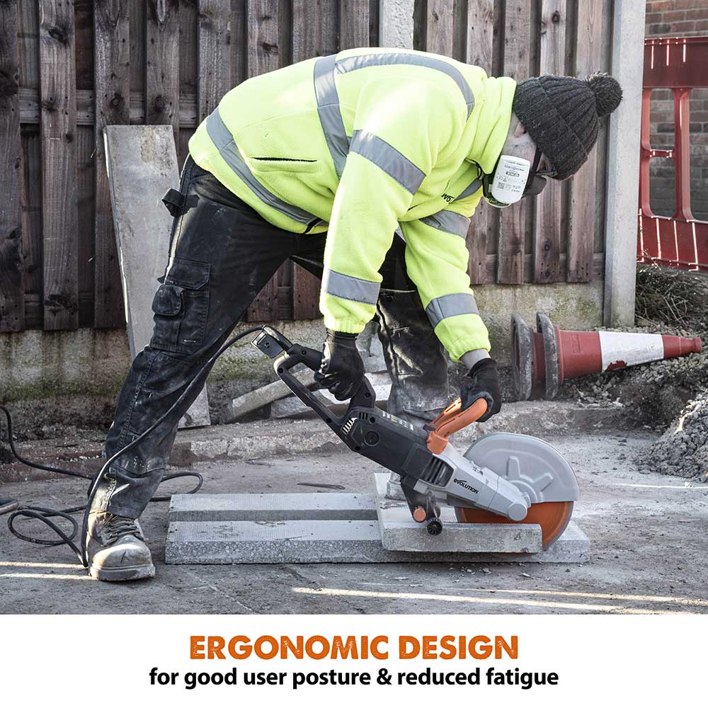 Evolution R255DCT | 10 in. | Electric Concrete Saw | Premium Diamond Blade Included - Image 3