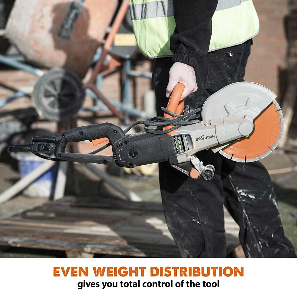 Evolution R255DCT | 10 in. | Electric Concrete Saw | Premium Diamond Blade Included - Image 4