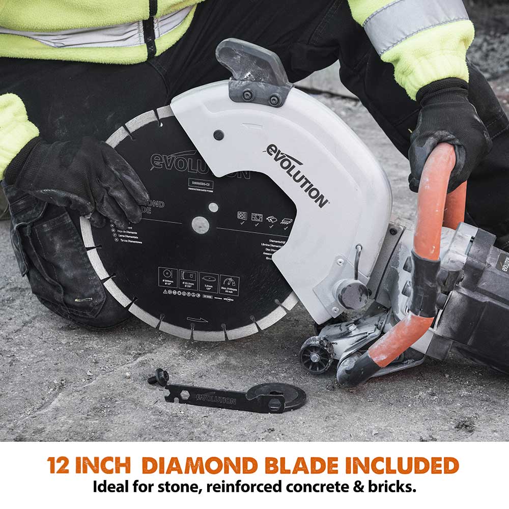 Evolution R300DCT | 12 in. | Electric Concrete Saw | Diamond Blade Included - Image 9
