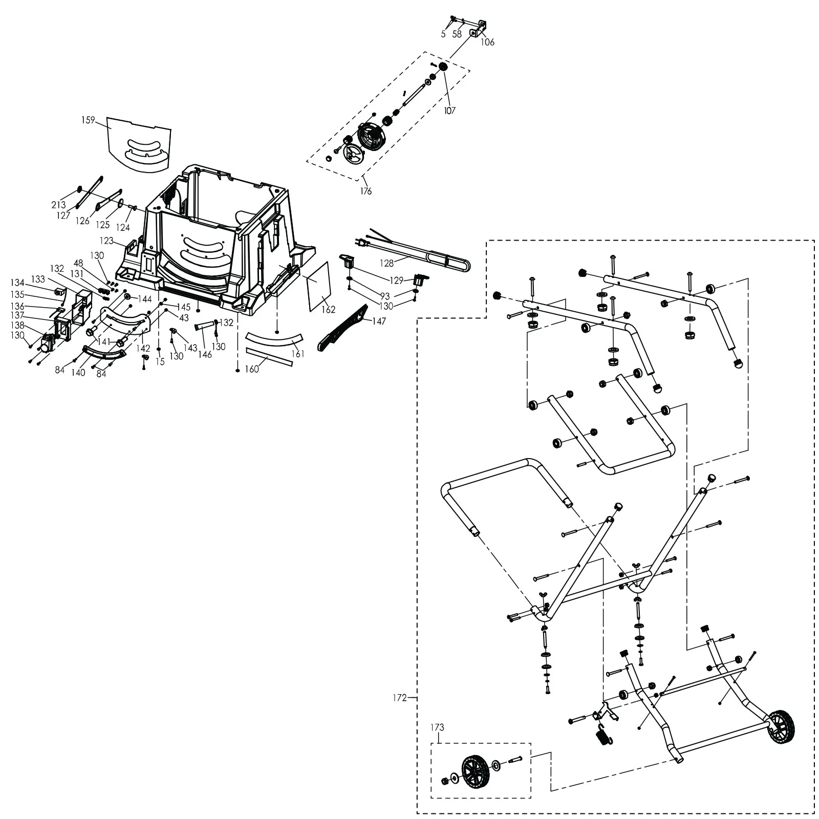 Evolution RAGE5-S Table Saw Spare Parts (Base and Legs Sections) - Image 2