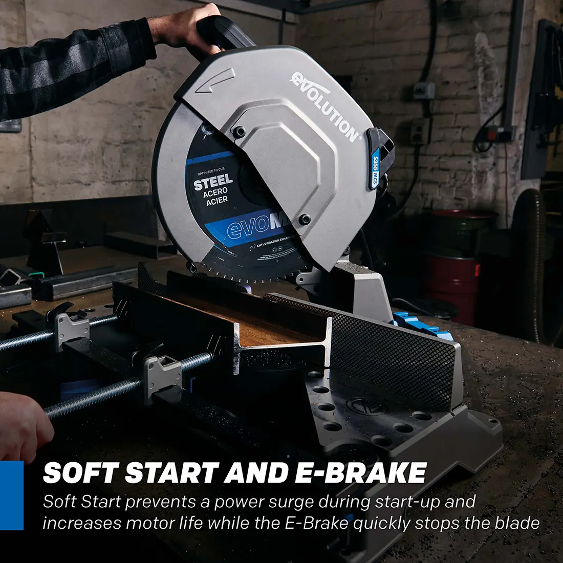 Evolution S14MCS: Metal Cutting Mitering Chop Saw With 14 in. EVOMAX14ST  Blade | Heavy Duty - Image 11