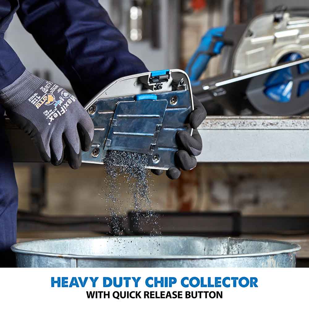 Evolution S210CCS: Metal Cutting Circular Saw with 8-1/4 in. Mild Steel Cutting Blade and Chip Collection - Image 5